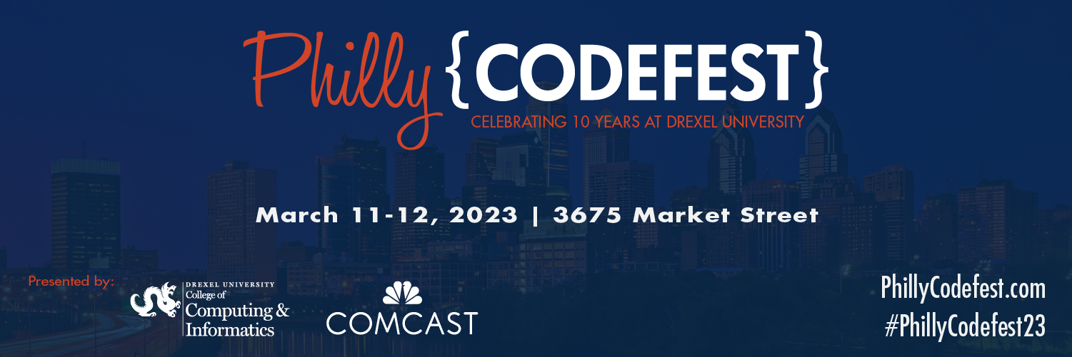 Philly Codefest March 11 to 12 2023 at 3675 Market Street